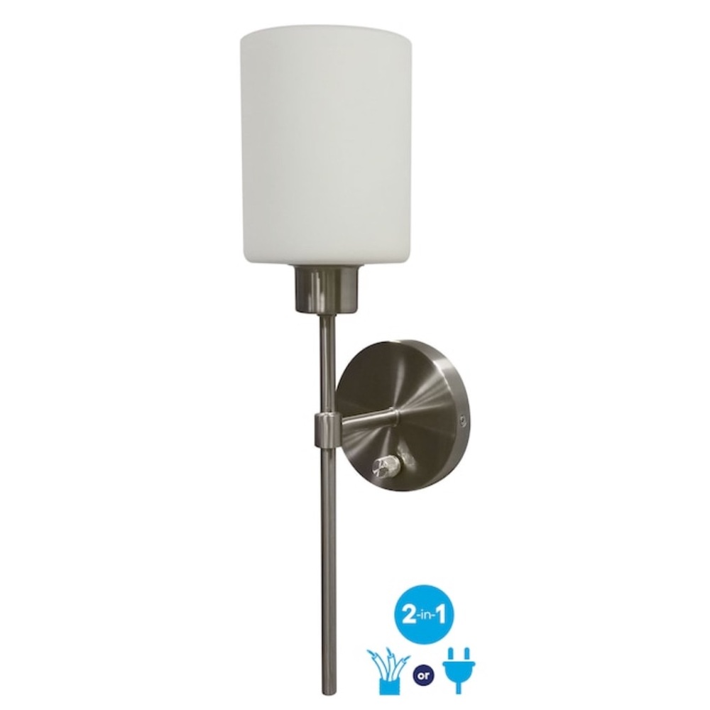 NEW Allen + Roth Donaham 5.94” brushed nickel wall sconce